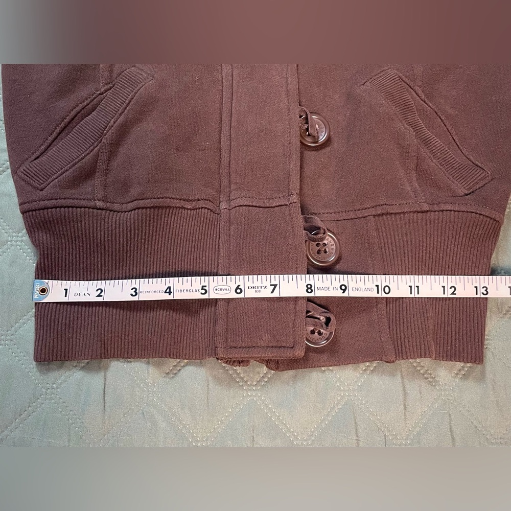 Gap Women's Brown Button-Down Hoodie Jacket, Sz S… - image 8